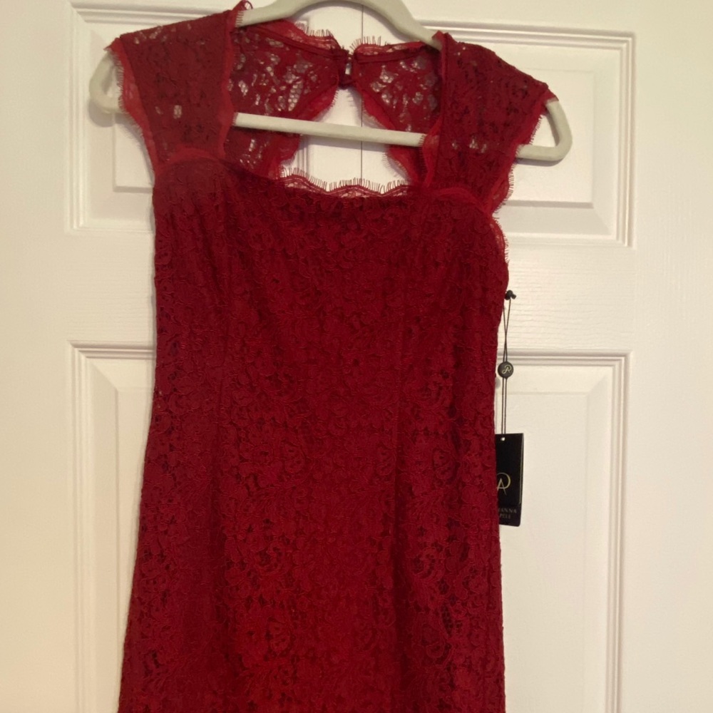 Adrianna Pappell red lace dress